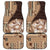 Samoa Siapo Elegant Car Mats Hibiscus Chocolate Brown Motifs - Polynesian Pride