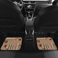 Samoa Siapo Elegant Car Mats Hibiscus Chocolate Brown Motifs - Polynesian Pride