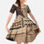 Samoa Siapo Elegant Family Matching Summer Maxi Dress and Hawaiian Shirt Hibiscus Chocolate Brown Motifs - Polynesian Pride