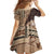Samoa Siapo Elegant Family Matching Summer Maxi Dress and Hawaiian Shirt Hibiscus Chocolate Brown Motifs - Polynesian Pride