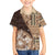 Samoa Siapo Elegant Family Matching Summer Maxi Dress and Hawaiian Shirt Hibiscus Chocolate Brown Motifs - Polynesian Pride