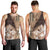 Samoa Siapo Elegant Men Tank Top Hibiscus Chocolate Brown Motifs - Polynesian Pride