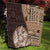 Samoa Siapo Elegant Quilt Hibiscus Chocolate Brown Motifs - Polynesian Pride