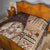 Samoa Siapo Elegant Quilt Hibiscus Chocolate Brown Motifs - Polynesian Pride