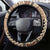Samoa Siapo Elegant Steering Wheel Cover Hibiscus Chocolate Brown Motifs - Polynesian Pride