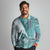 Samoa Siapo Elegant Long Sleeve Polo Shirt Hibiscus Teal Motifs - Polynesian Pride