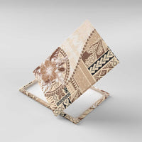 Samoa Siapo Elegant Canvas Wall Art Hibiscus Beige Motifs - Polynesian Pride