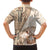 Samoa Siapo Elegant Family Matching Summer Maxi Dress and Hawaiian Shirt Hibiscus Beige Motifs - Polynesian Pride