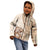 Samoa Siapo Elegant Kid Hoodie Hibiscus Beige Motifs - Polynesian Pride