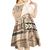 Samoa Siapo Elegant Kid Short Sleeve Dress Hibiscus Beige Motifs - Polynesian Pride