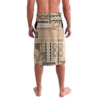 Samoa Siapo Elegant Lavalava Hibiscus Beige Motifs - Polynesian Pride