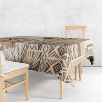 Samoa Siapo Elegant Tablecloth Hibiscus Beige Motifs - Polynesian Pride