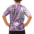 Samoa Siapo Elegant Family Matching Off The Shoulder Long Sleeve Dress and Hawaiian Shirt Hibiscus Violet Motifs - Polynesian Pride
