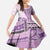 Samoa Siapo Elegant Family Matching Off The Shoulder Long Sleeve Dress and Hawaiian Shirt Hibiscus Violet Motifs - Polynesian Pride