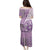 Samoa Siapo Elegant Family Matching Puletasi and Hawaiian Shirt Hibiscus Violet Motifs - Polynesian Pride