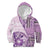 Samoa Siapo Elegant Kid Hoodie Hibiscus Violet Motifs - Polynesian Pride