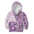 Samoa Siapo Elegant Kid Hoodie Hibiscus Violet Motifs - Polynesian Pride