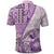 Samoa Siapo Elegant Polo Shirt Hibiscus Violet Motifs - Polynesian Pride