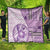 Samoa Siapo Elegant Quilt Hibiscus Violet Motifs - Polynesian Pride