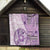 Samoa Siapo Elegant Quilt Hibiscus Violet Motifs - Polynesian Pride