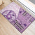 Samoa Siapo Elegant Rubber Doormat Hibiscus Violet Motifs - Polynesian Pride