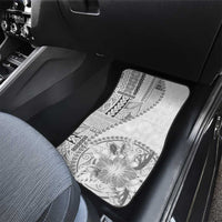 Samoa Siapo Elegant Car Mats Hibiscus White Motifs - Polynesian Pride