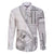 Samoa Siapo Elegant Family Matching Summer Maxi Dress and Hawaiian Shirt Hibiscus White Motifs - Polynesian Pride