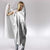 Samoa Siapo Elegant Hooded Blanket Hibiscus White Motifs - Polynesian Pride