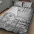 Samoa Siapo Elegant Quilt Bed Set Hibiscus White Motifs - Polynesian Pride