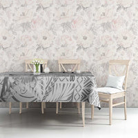 Samoa Siapo Elegant Tablecloth Hibiscus White Motifs - Polynesian Pride