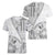 Samoa Siapo Elegant Women V-Neck T-Shirt Hibiscus White Motifs - Polynesian Pride