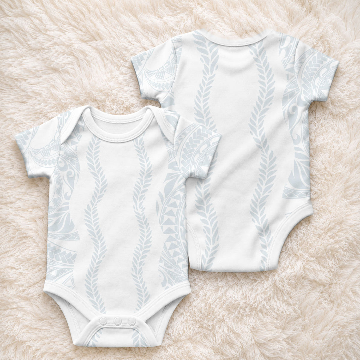 Samoa Lotu Tamaiti Baby Onesie Teuila With Tribal Motifs