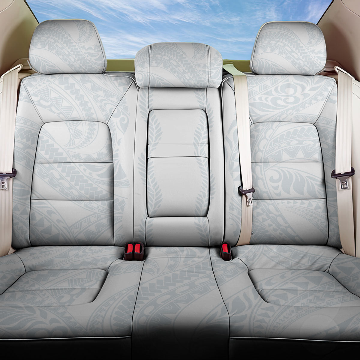 Samoa Lotu Tamaiti Back Car Seat Cover Teuila With Tribal Motifs