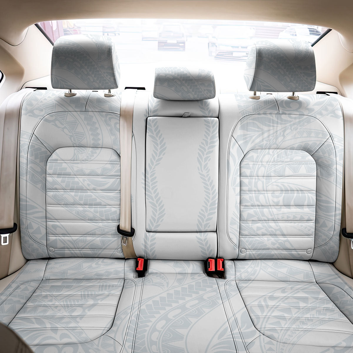 Samoa Lotu Tamaiti Back Car Seat Cover Teuila With Tribal Motifs