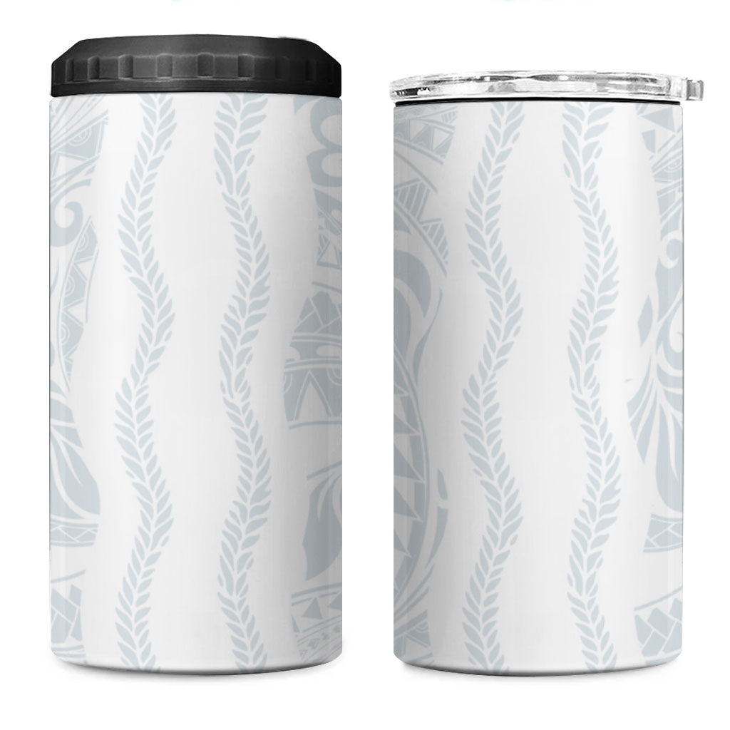 Samoa Lotu Tamaiti 4 in 1 Can Cooler Tumbler Teuila With Tribal Motifs