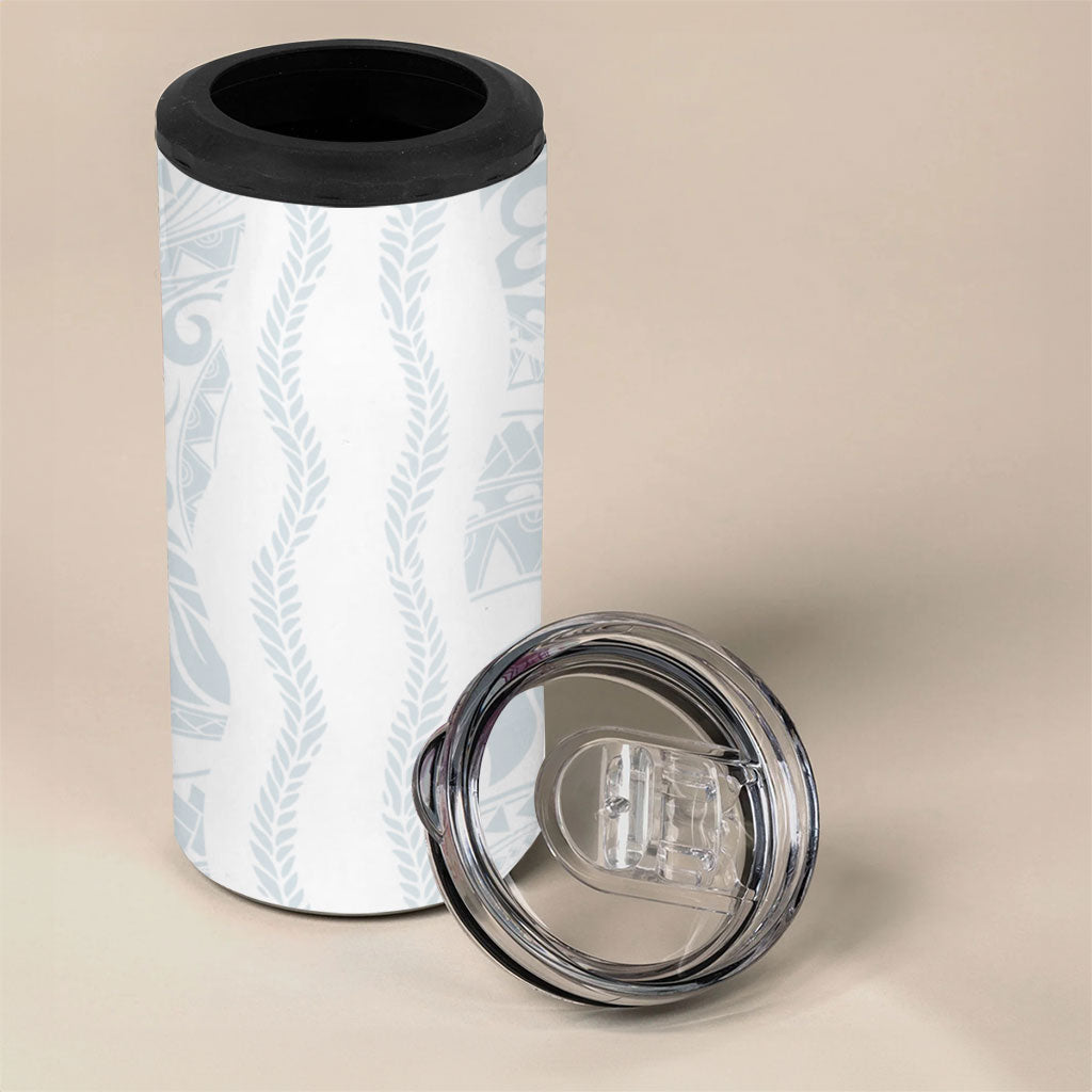 Samoa Lotu Tamaiti 4 in 1 Can Cooler Tumbler Teuila With Tribal Motifs