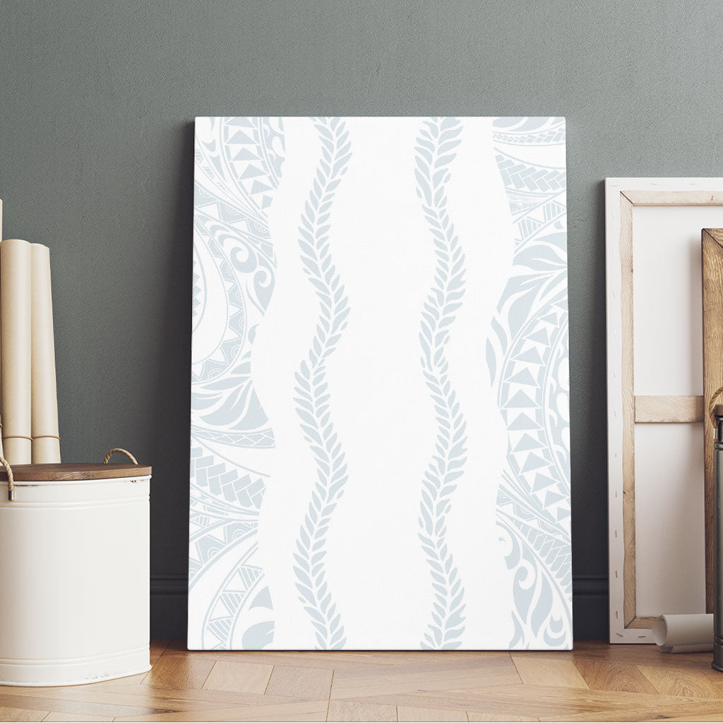 Samoa Lotu Tamaiti Canvas Wall Art Teuila With Tribal Motifs