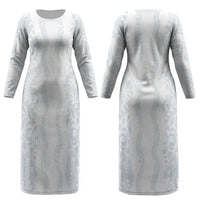 Samoa Lotu Tamaiti Couples Matching Long Sleeve Bodycon Dress and Hawaiian Shirt Teuila With Tribal Motifs