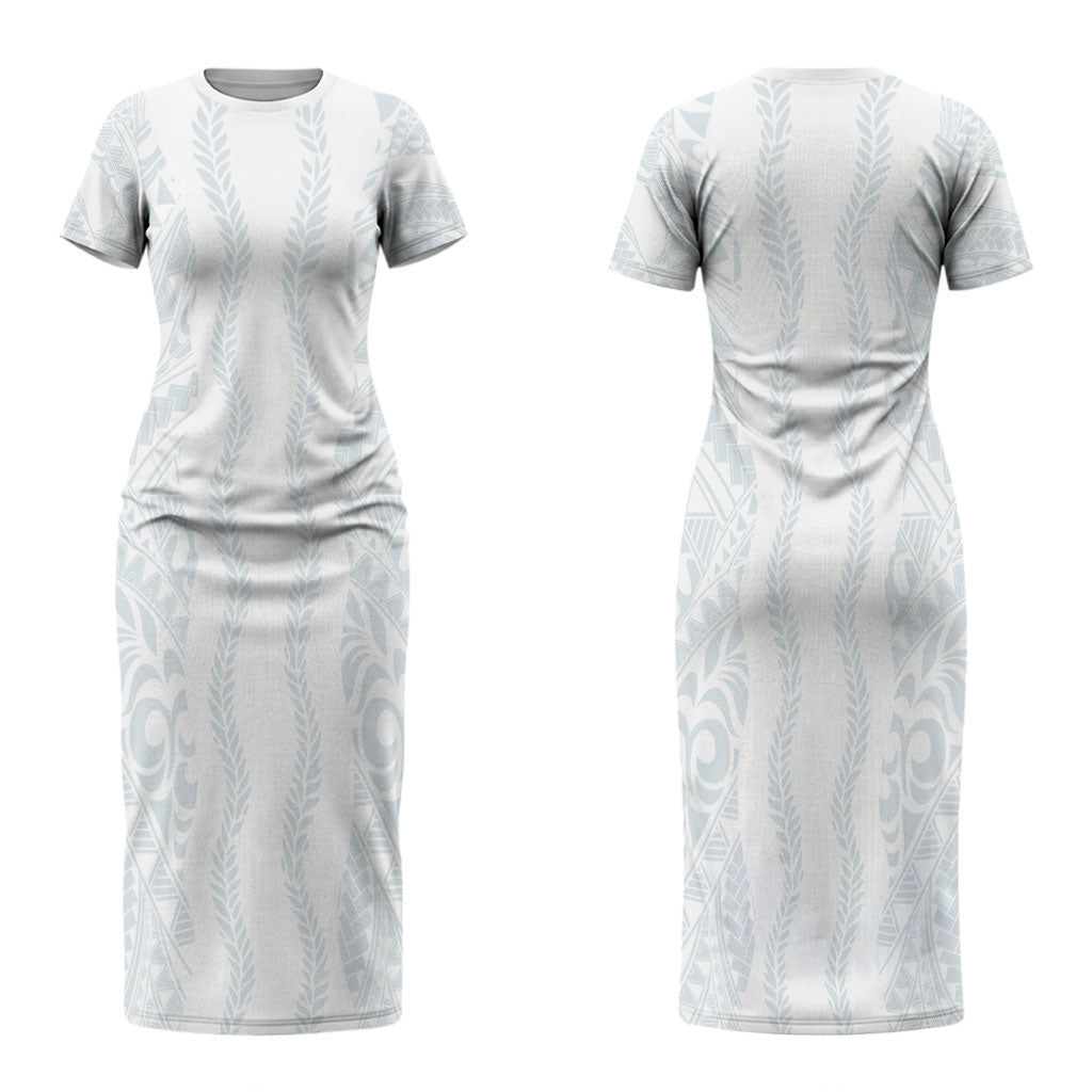 Samoa Lotu Tamaiti Couples Matching Short Sleeve Bodycon Dress and Hawaiian Shirt Teuila With Tribal Motifs