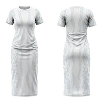 Samoa Lotu Tamaiti Couples Matching Short Sleeve Bodycon Dress and Hawaiian Shirt Teuila With Tribal Motifs