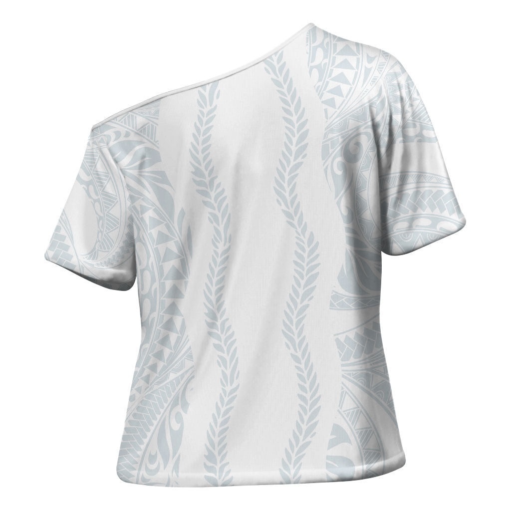 Samoa Lotu Tamaiti Cross Shoulder Shirt Teuila With Tribal Motifs