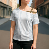 Samoa Lotu Tamaiti Cross Shoulder Shirt Teuila With Tribal Motifs
