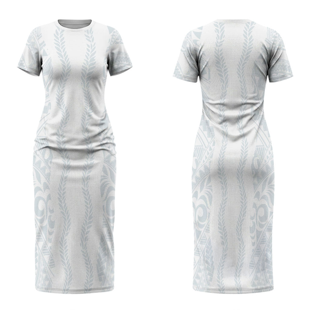 Samoa Lotu Tamaiti Family Matching Short Sleeve Bodycon Dress and Hawaiian Shirt Teuila With Tribal Motifs