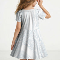 Samoa Lotu Tamaiti Kid Short Sleeve Dress Teuila With Tribal Motifs