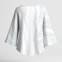 Samoa Lotu Tamaiti Kimono Sleeve Blouse Teuila With Tribal Motifs
