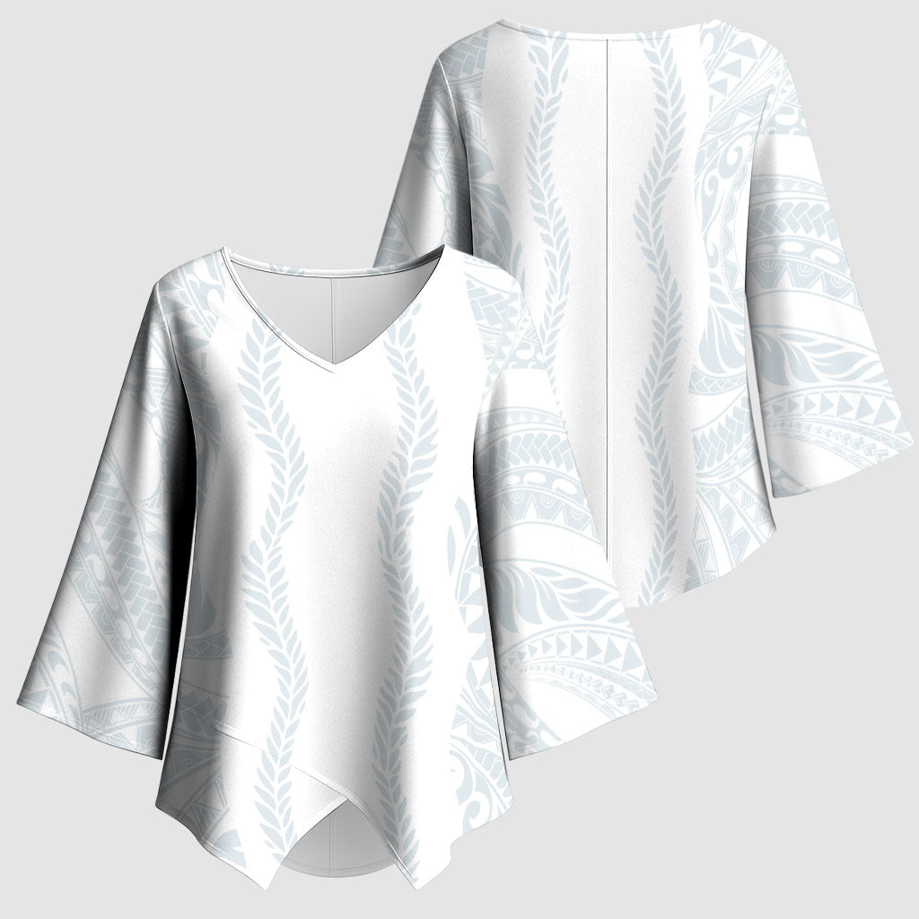 Samoa Lotu Tamaiti Kimono Sleeve Blouse Teuila With Tribal Motifs