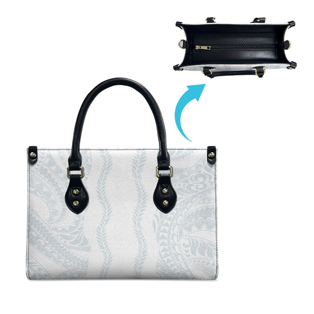Samoa Lotu Tamaiti Leather Bag Teuila With Tribal Motifs