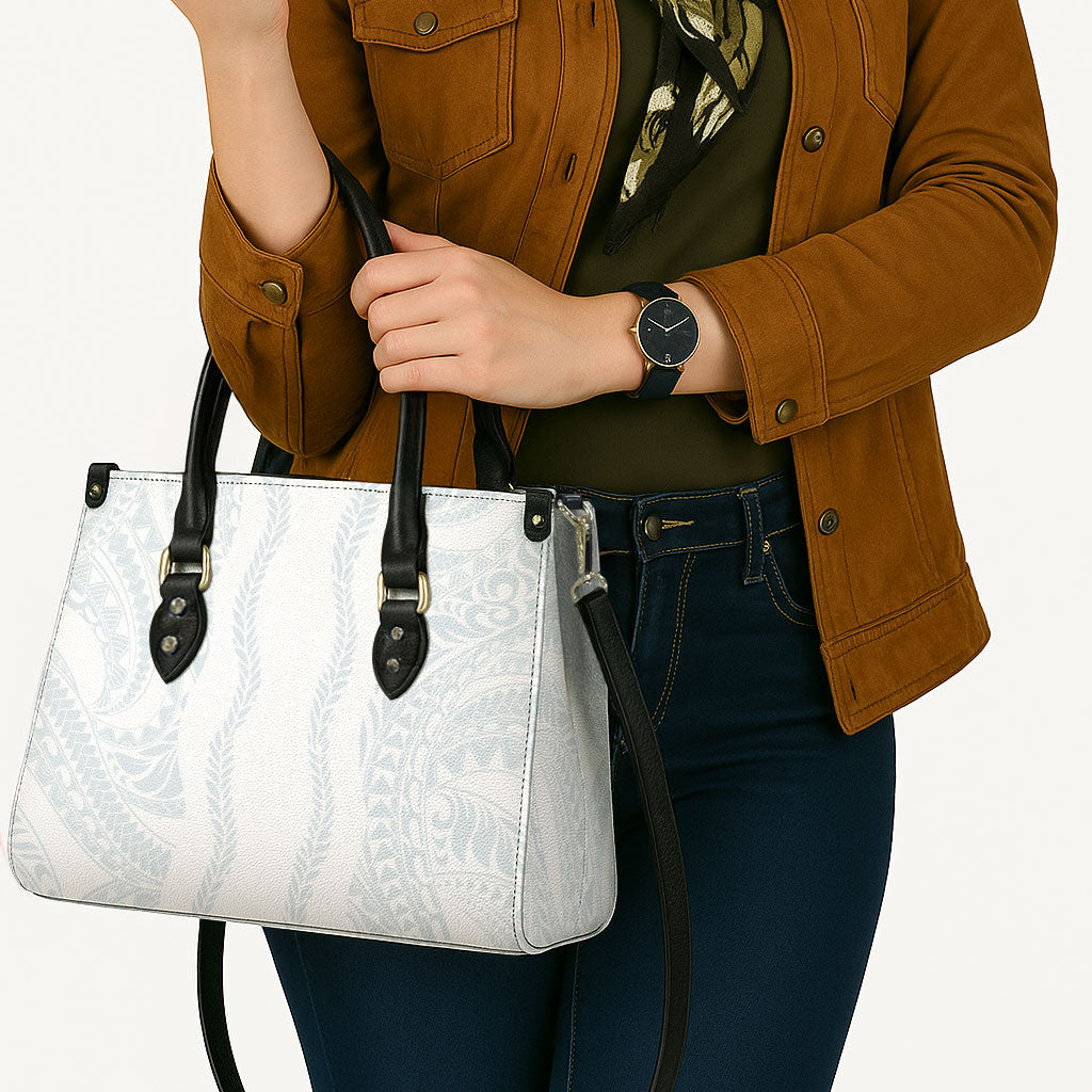 Samoa Lotu Tamaiti Leather Bag Teuila With Tribal Motifs