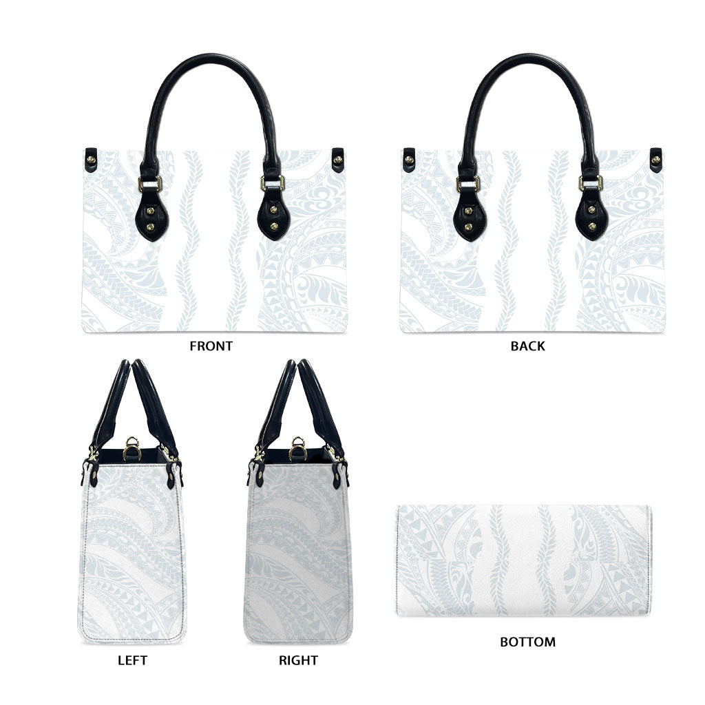 Samoa Lotu Tamaiti Leather Bag Teuila With Tribal Motifs