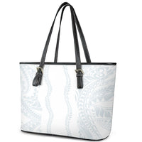 Samoa Lotu Tamaiti Leather Tote Bag Teuila With Tribal Motifs